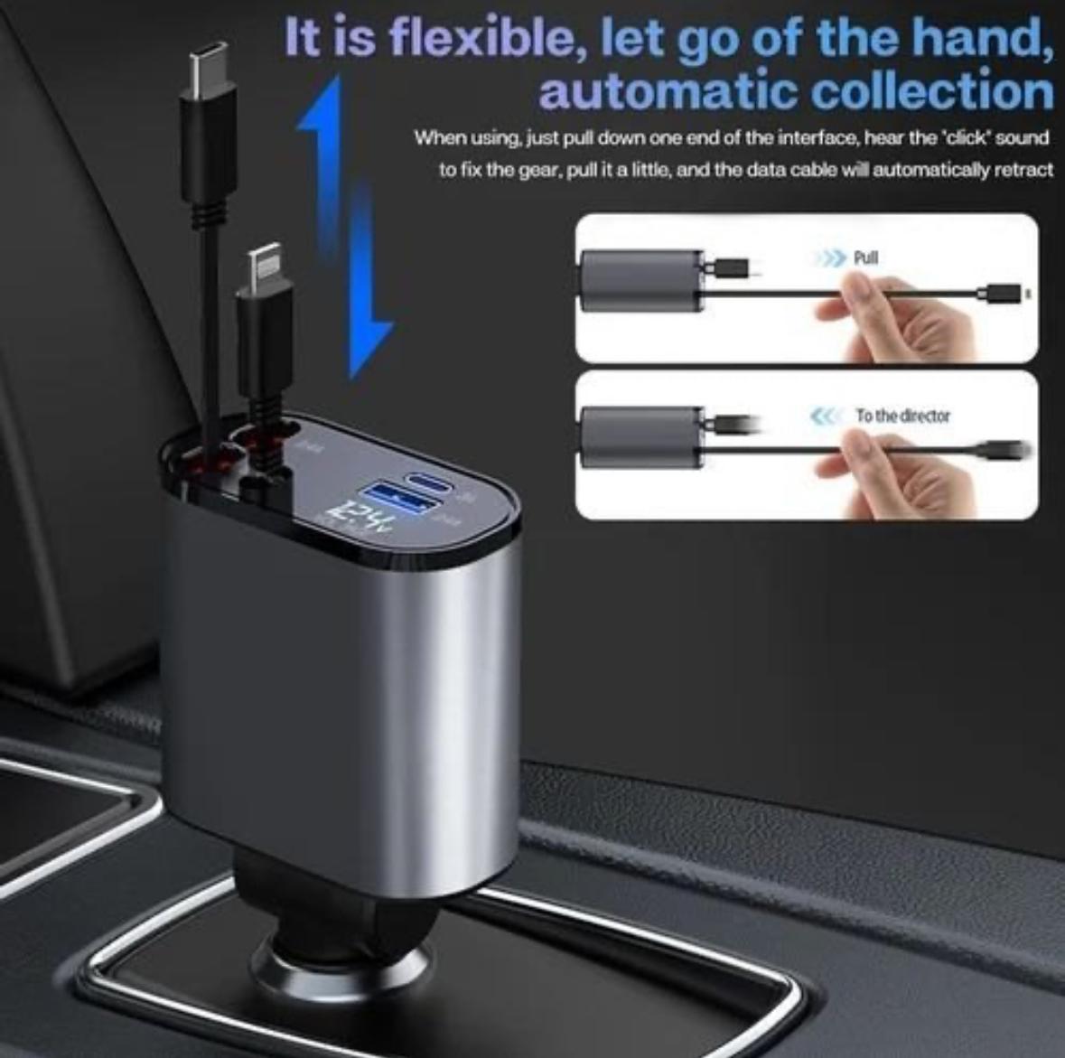 Retractable cable charger