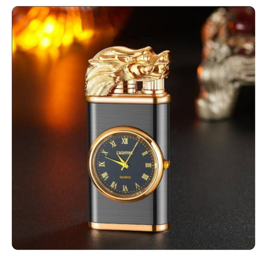 Lighter with clock