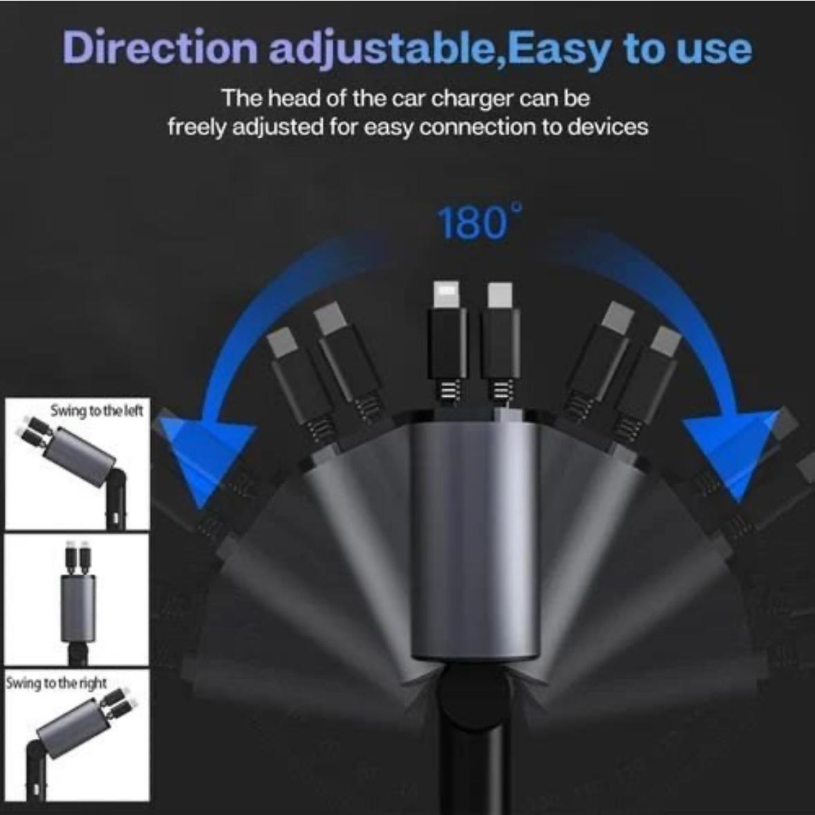 Retractable cable charger